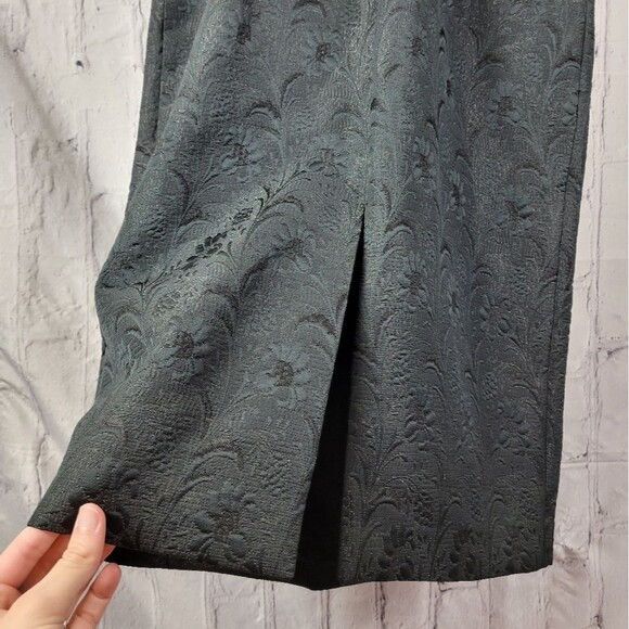 🌏 Charles Chang-Lima solid black printed sleeveless short wool silk blend dress - Picture 7 of 11